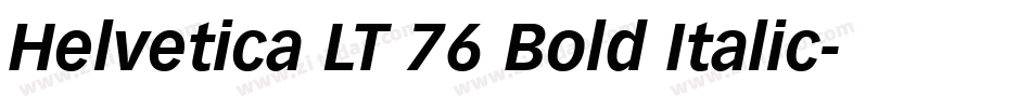 Helvetica LT 76 Bold Italic字体转换